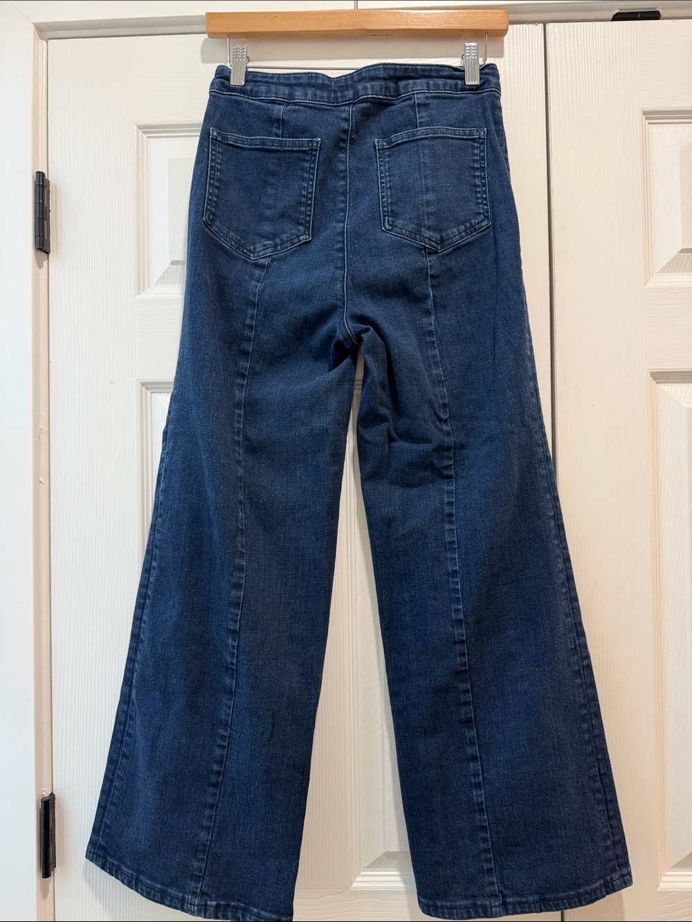 Boden High-Waist Wide Leg Dark Blue Denim Pants Size 6 - Picture 4 of 4